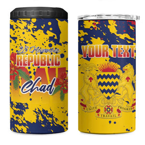 Afro TChad Personalized 4 in 1 Can Cooler Tumbler Happy Republic Day - African Pride