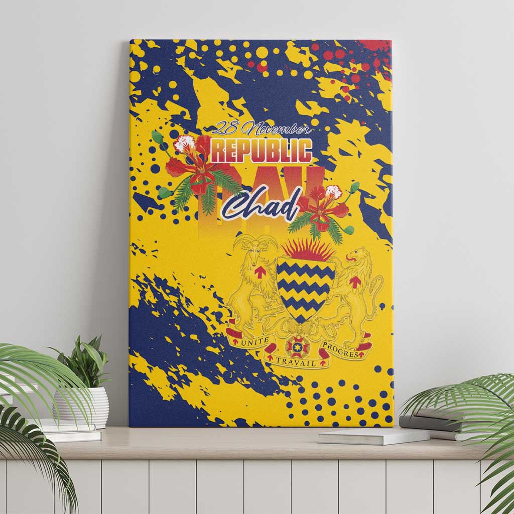 Afro TChad Canvas Wall Art Happy Republic Day - African Pride