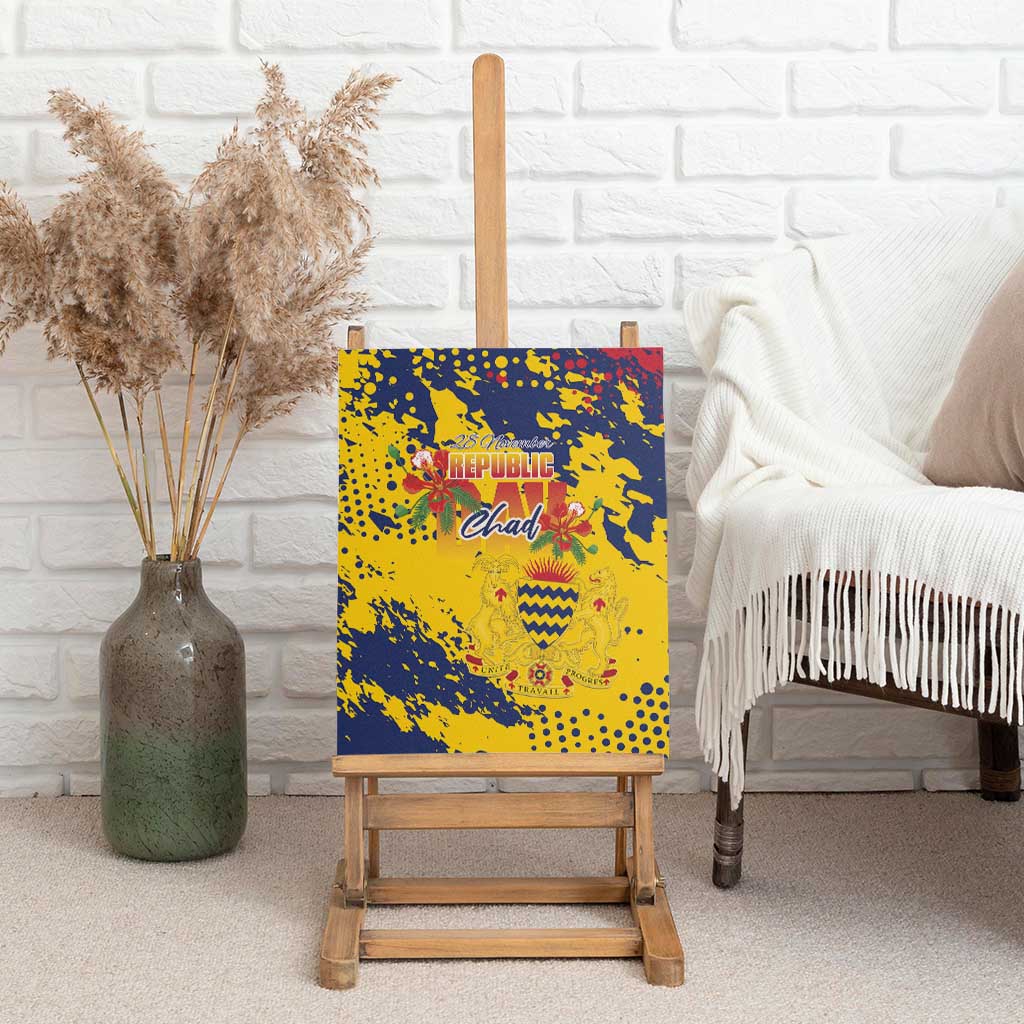 Afro TChad Canvas Wall Art Happy Republic Day - African Pride