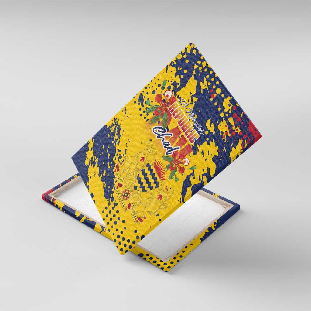 Afro TChad Canvas Wall Art Happy Republic Day - African Pride