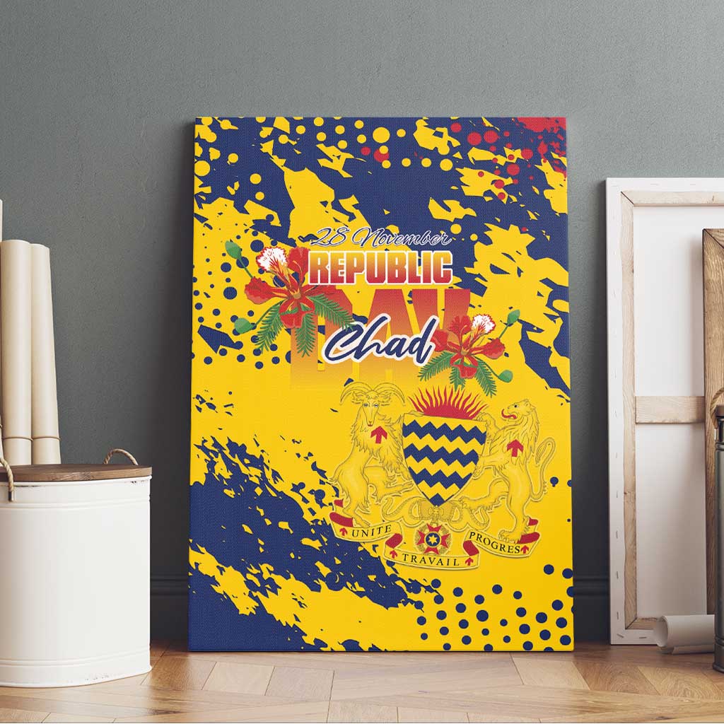 Afro TChad Canvas Wall Art Happy Republic Day - African Pride
