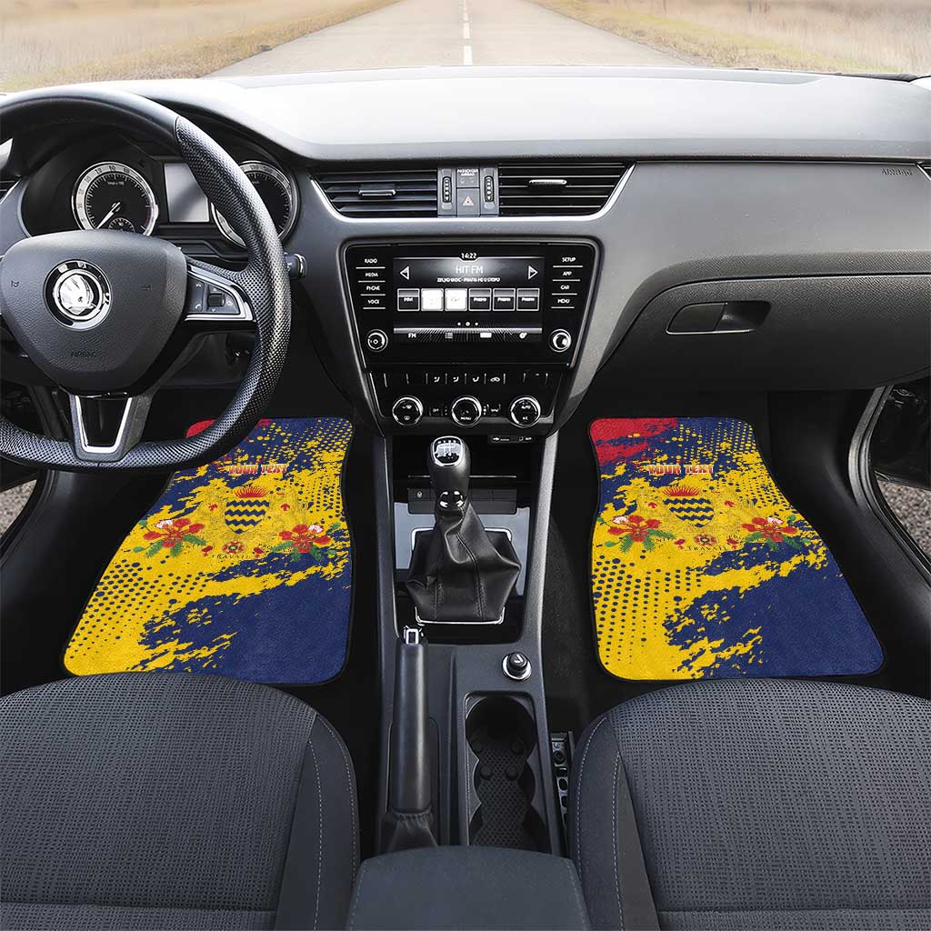 Afro TChad Personalized Car Mats Happy Republic Day - African Pride