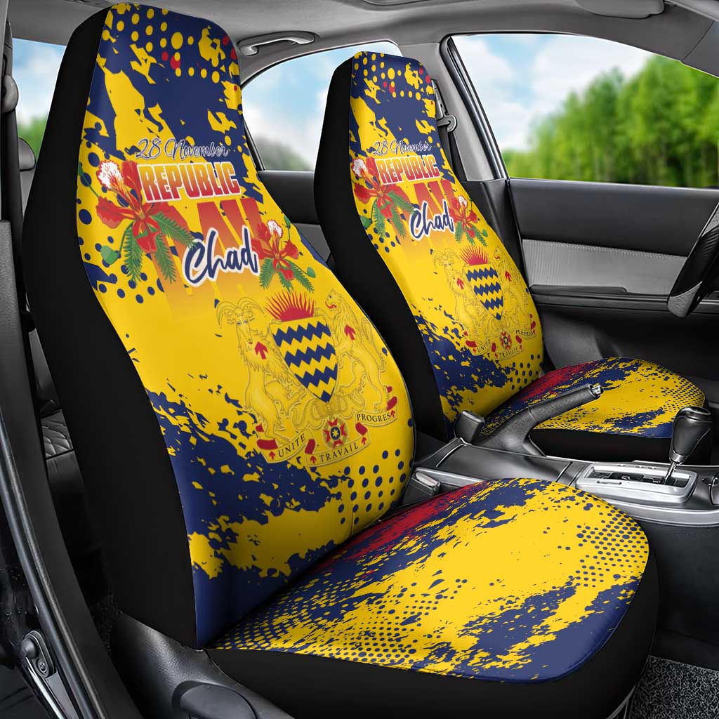 Afro TChad Car Seat Cover Happy Republic Day - African Pride
