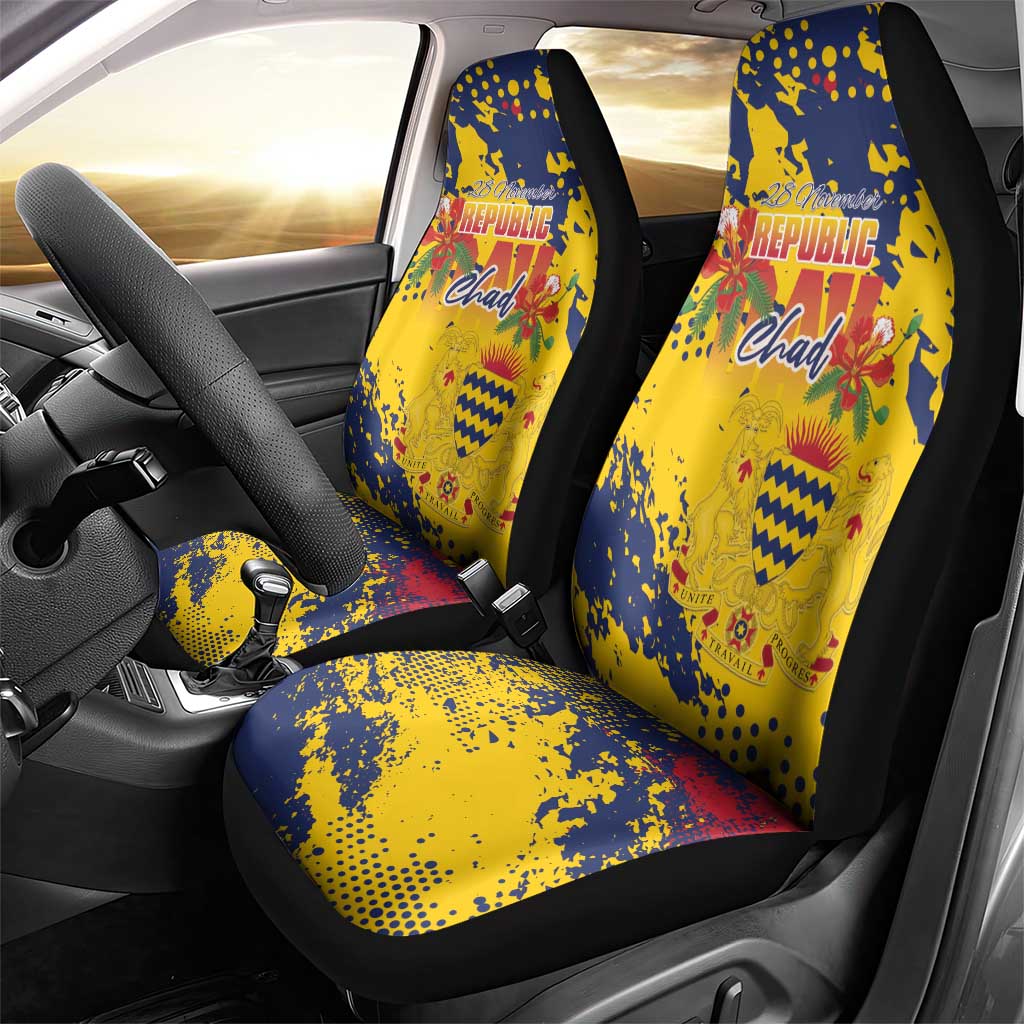 Afro TChad Car Seat Cover Happy Republic Day - African Pride