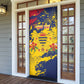 Personalized Chad Republic Day Door Cover Coat Of Arms - Grunge Style