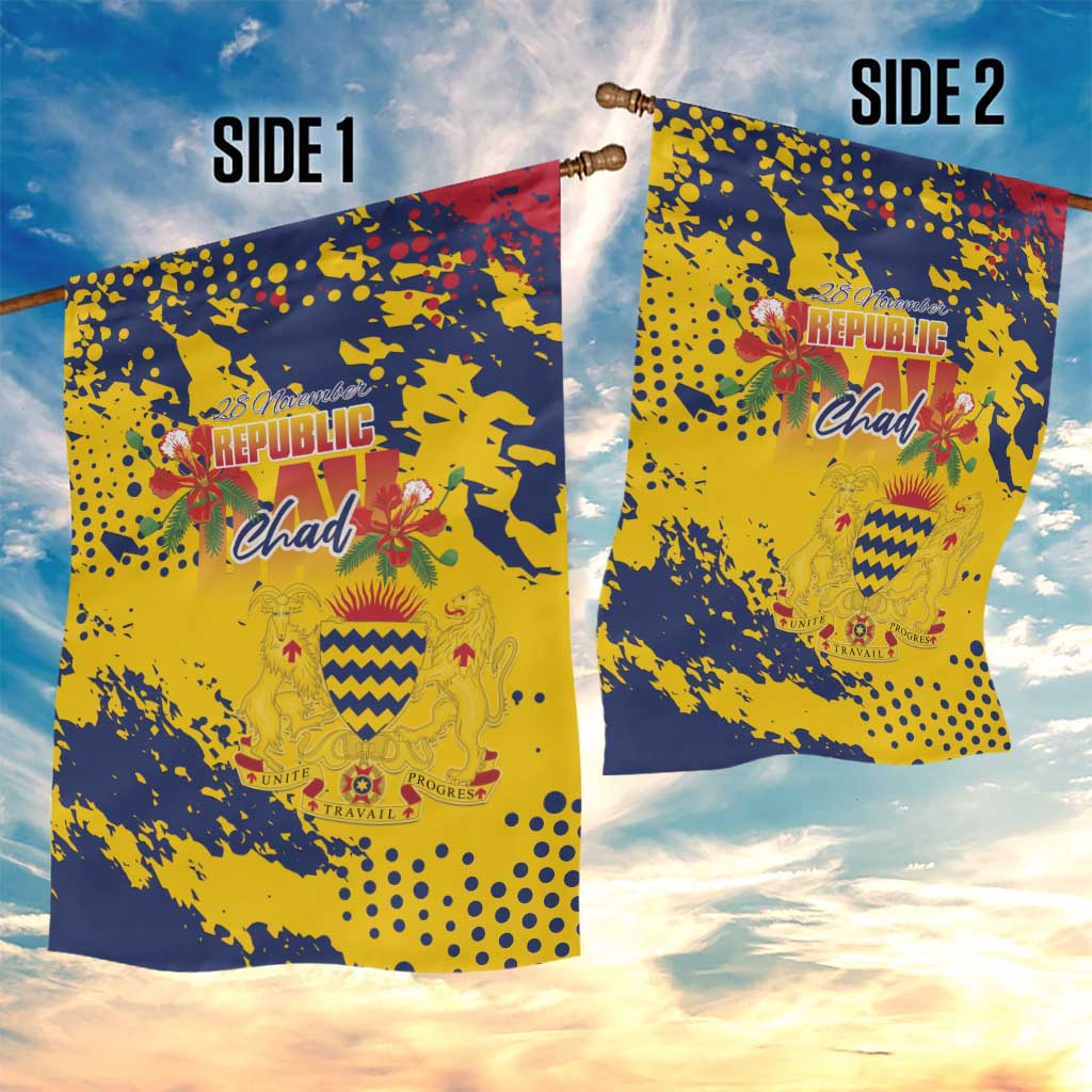 Afro TChad Garden Flag Happy Republic Day - African Pride