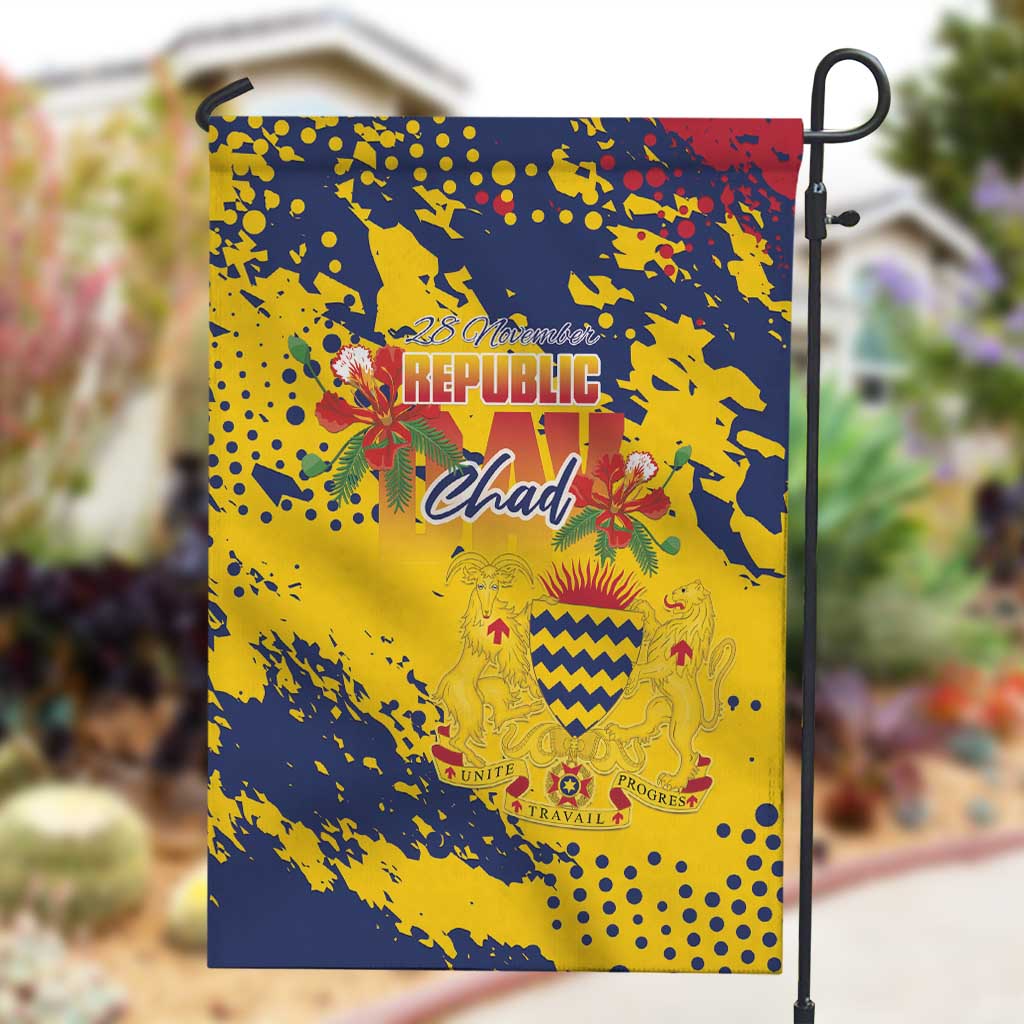 Afro TChad Garden Flag Happy Republic Day - African Pride