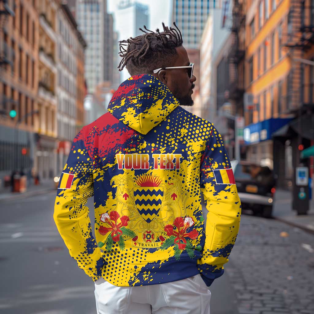 Afro TChad Personalized Hoodie Happy Republic Day - African Pride