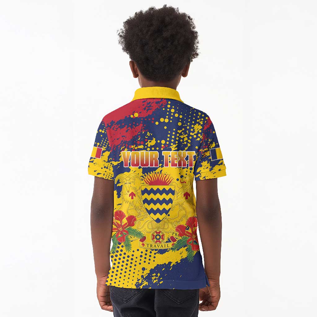 Afro TChad Personalized Kid Polo Shirt Happy Republic Day - African Pride