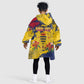 Afro TChad Personalized Kid Wearable Blanket Hoodie Happy Republic Day - African Pride