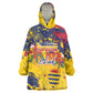 Afro TChad Personalized Kid Wearable Blanket Hoodie Happy Republic Day - African Pride