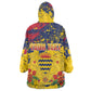 Afro TChad Personalized Kid Wearable Blanket Hoodie Happy Republic Day - African Pride