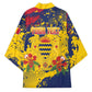 Personalized Chad Republic Day Kimono Coat Of Arms - Grunge Style