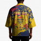 Personalized Chad Republic Day Kimono Coat Of Arms - Grunge Style