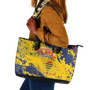 Afro TChad Leather Tote Bag Happy Republic Day - African Pride