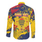 Afro TChad Personalized Long Sleeve Button Shirt Happy Republic Day - African Pride