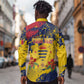 Afro TChad Personalized Long Sleeve Button Shirt Happy Republic Day - African Pride