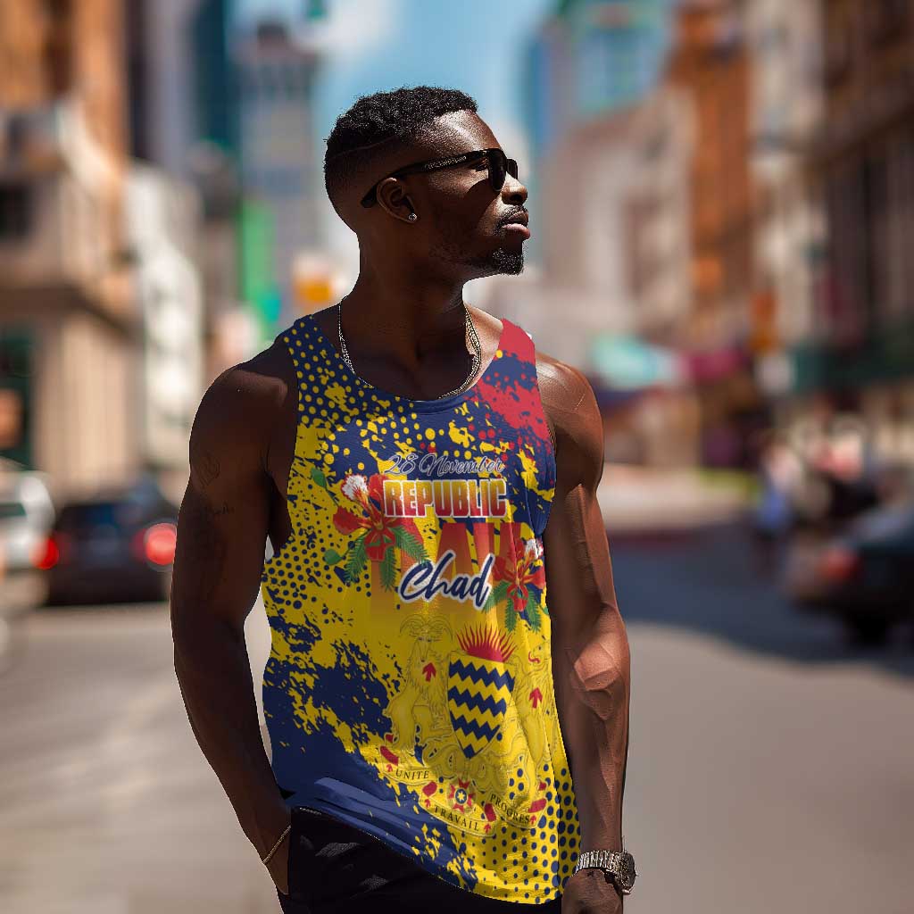 Afro TChad Personalized Men Tank Top Happy Republic Day - African Pride
