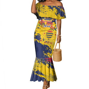 Afro TChad Personalized Mermaid Dress Happy Republic Day - African Pride
