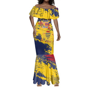 Afro TChad Personalized Mermaid Dress Happy Republic Day - African Pride
