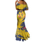 Afro TChad Personalized Mermaid Dress Happy Republic Day - African Pride