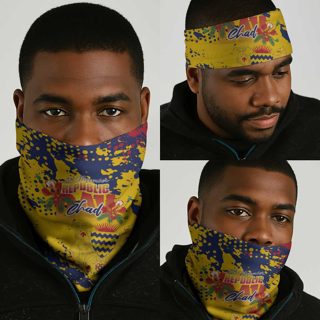 Afro TChad Neck Gaiter Happy Republic Day - African Pride