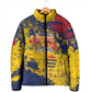 Personalized Chad Republic Day Padded Jacket Coat Of Arms - Grunge Style