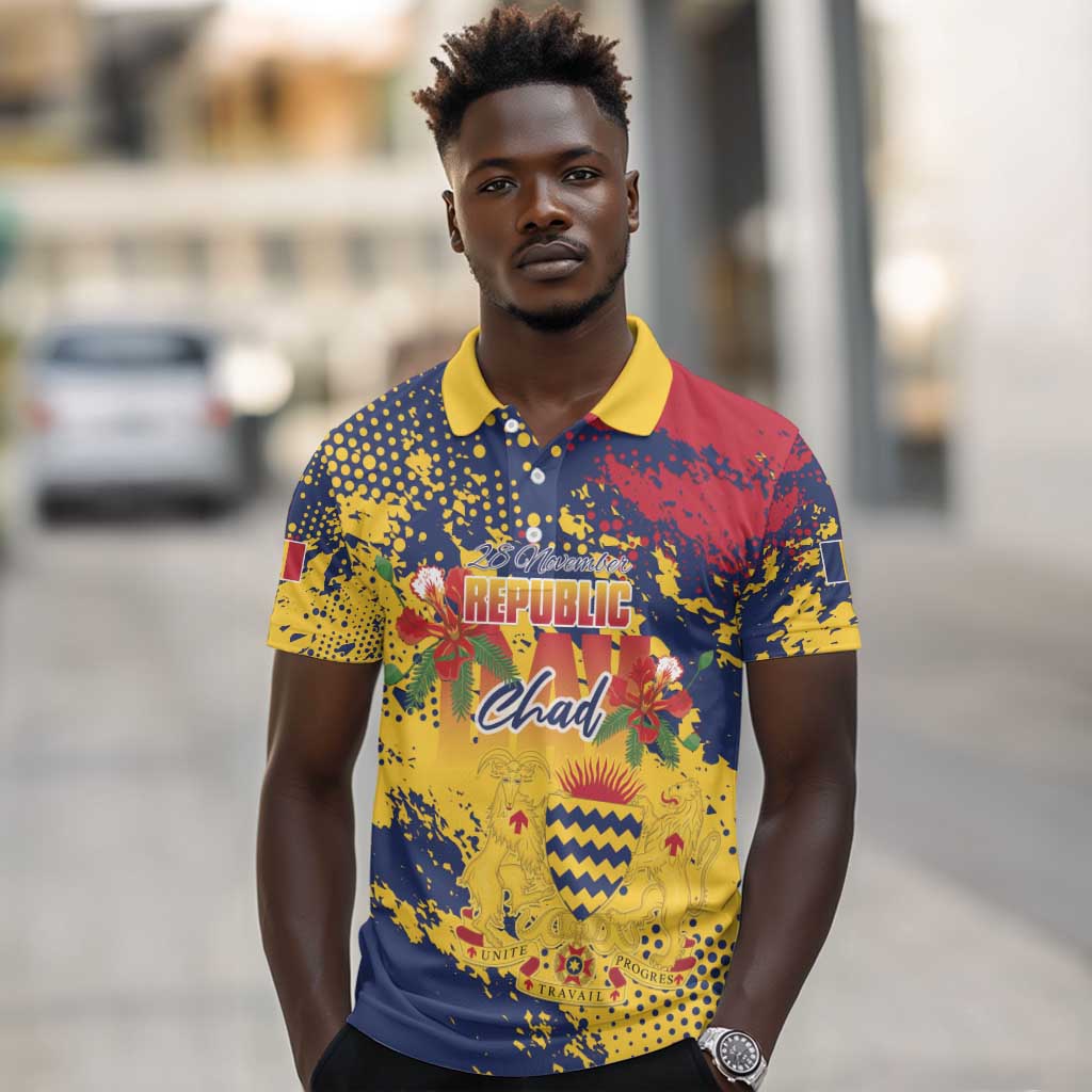 Afro TChad Personalized Polo Shirt Happy Republic Day - African Pride