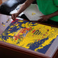 Chad Republic Day Puzzle Coat Of Arms - Grunge Style