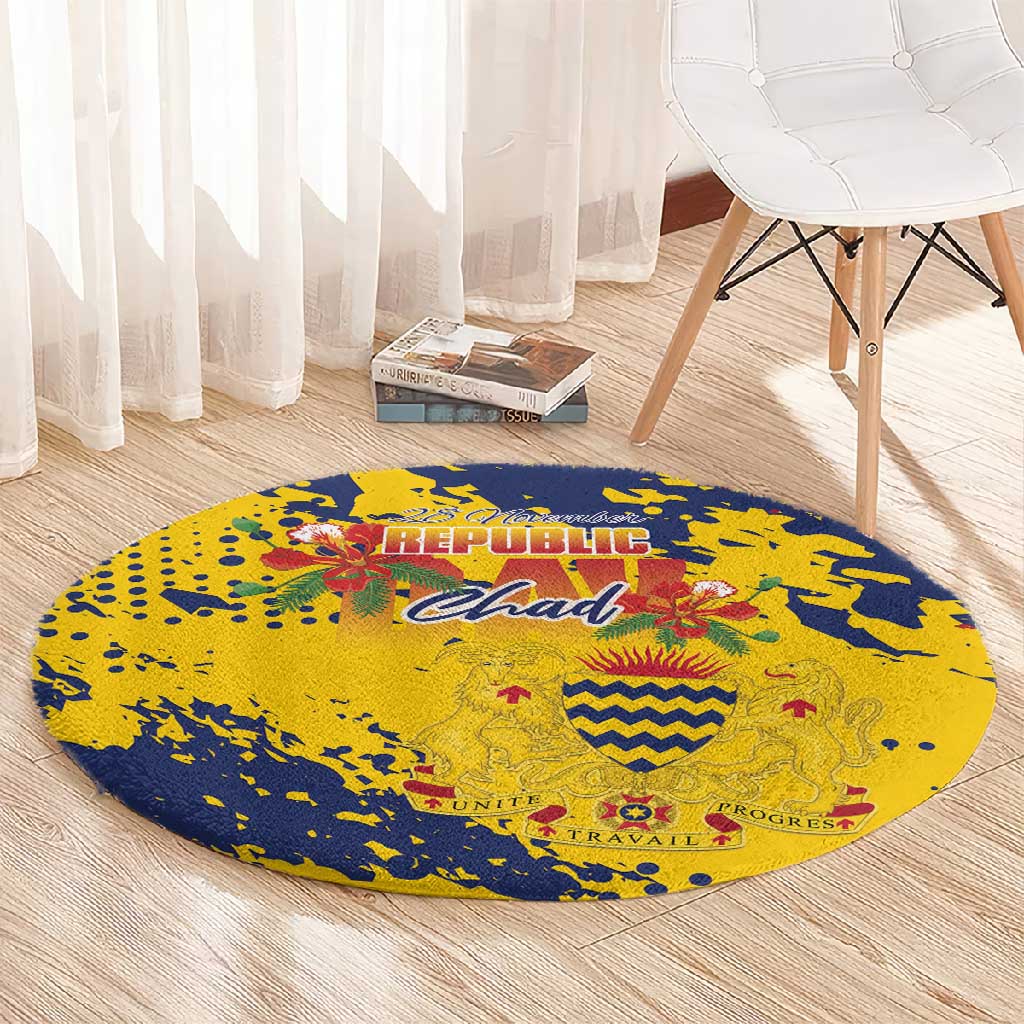 Afro TChad Round Carpet Happy Republic Day - African Pride