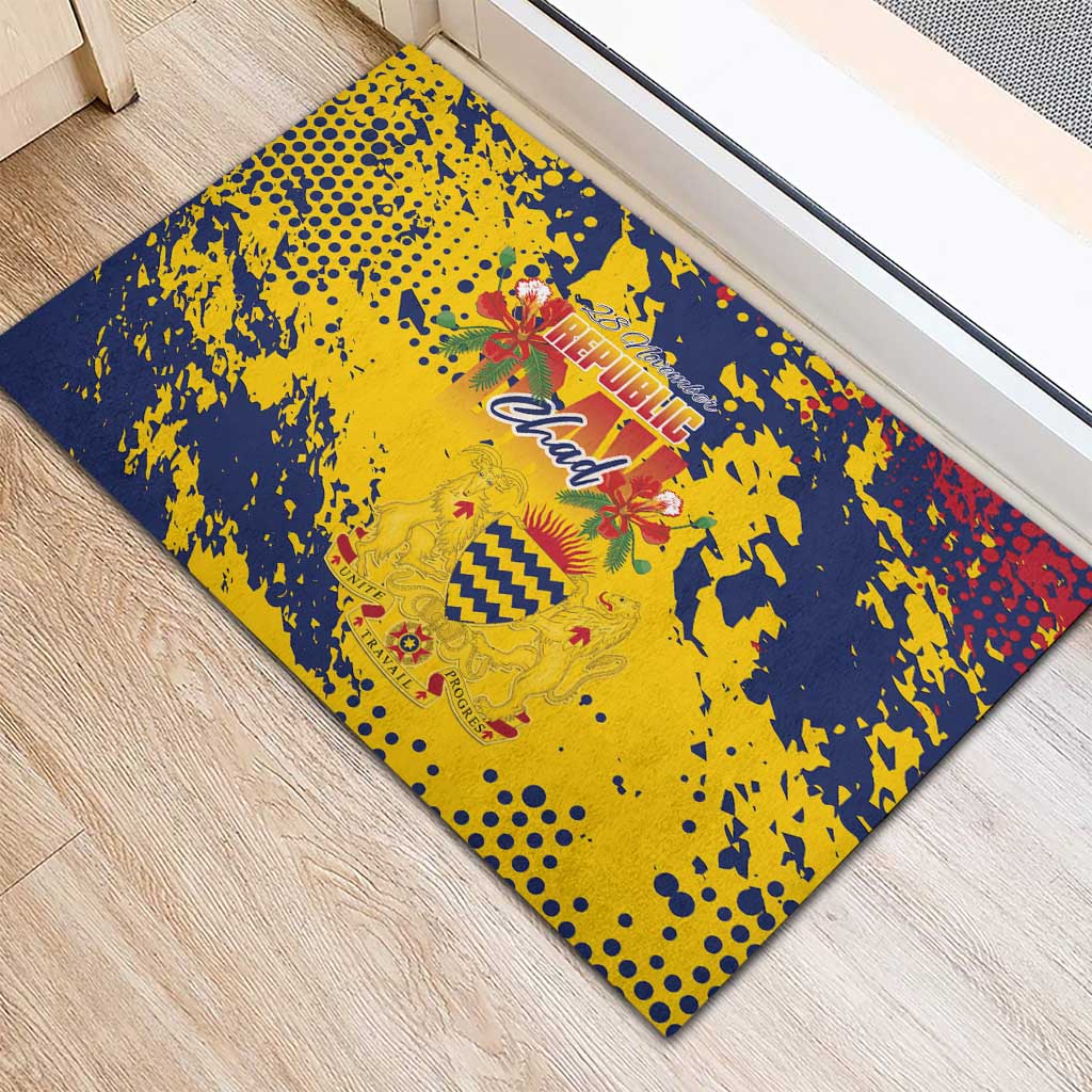 Afro TChad Rubber Doormat Happy Republic Day - African Pride