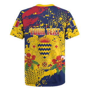 Afro TChad Personalized Rugby Jersey Happy Republic Day - African Pride