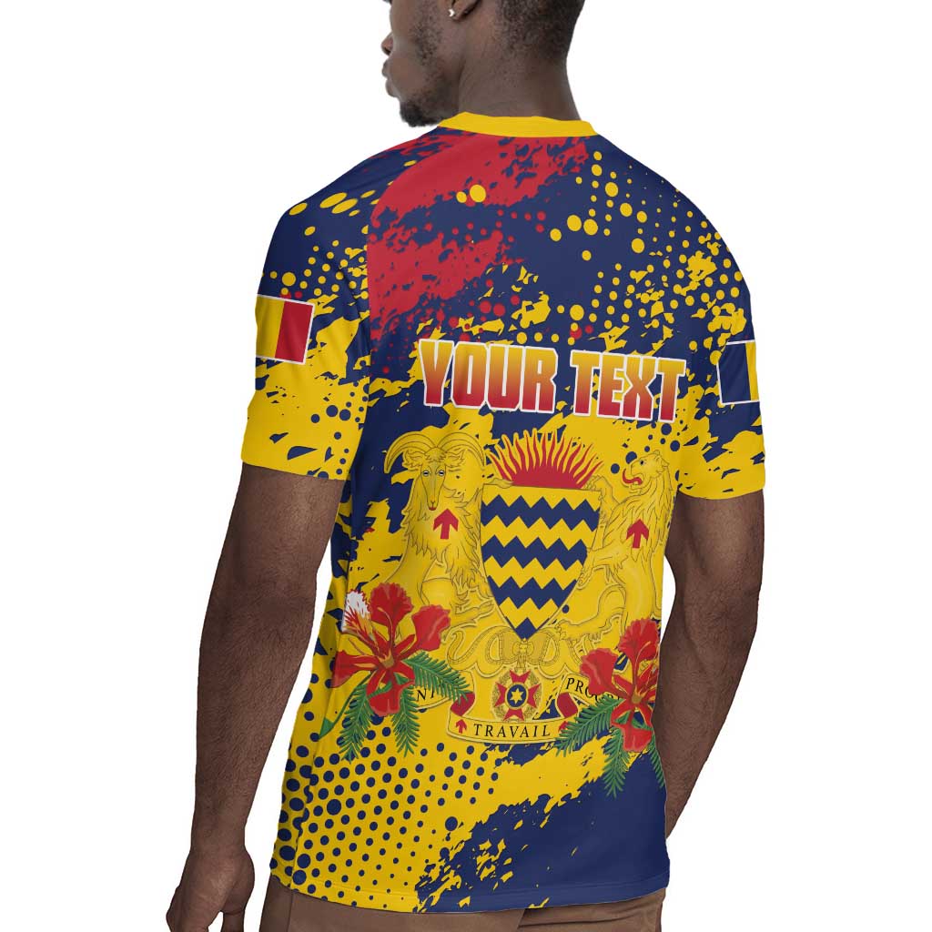Afro TChad Personalized Rugby Jersey Happy Republic Day - African Pride