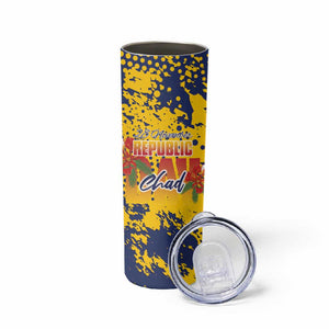 Afro TChad Personalized Skinny Tumbler Happy Republic Day - African Pride