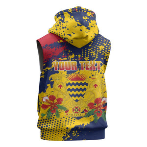 Afro TChad Personalized Sleeveless Hoodie Happy Republic Day - African Pride