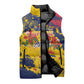 Personalized Chad Republic Day Sleeveless Puffer Jacket Coat Of Arms - Grunge Style