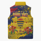 Personalized Chad Republic Day Sleeveless Puffer Jacket Coat Of Arms - Grunge Style