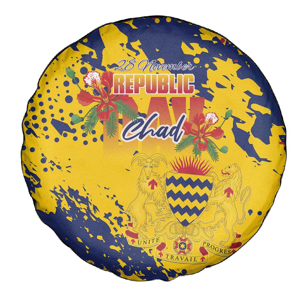 Afro TChad Spare Tire Cover Happy Republic Day - African Pride