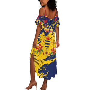 Afro TChad Personalized Summer Maxi Dress Happy Republic Day - African Pride