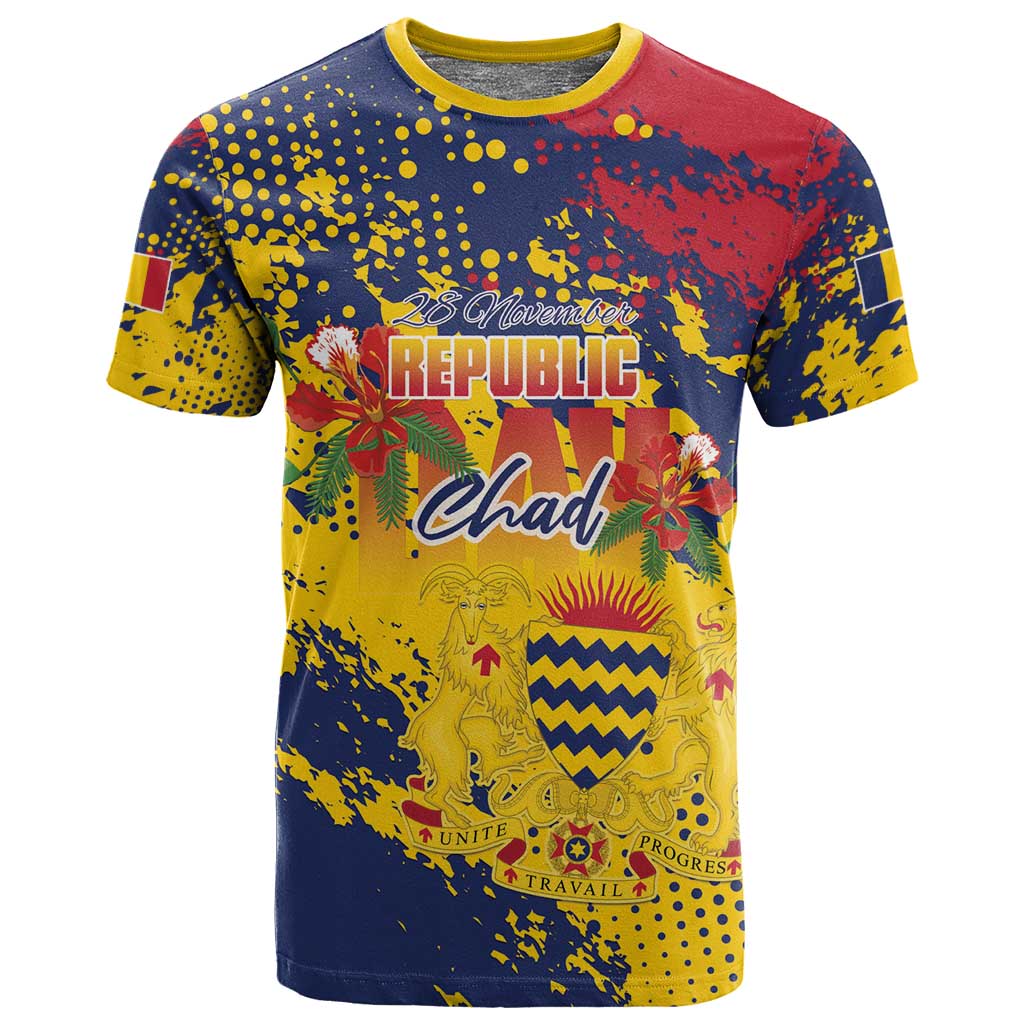Afro TChad Personalized T shirt Happy Republic Day - African Pride
