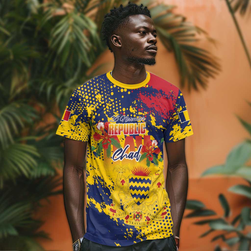 Afro TChad Personalized T shirt Happy Republic Day - African Pride