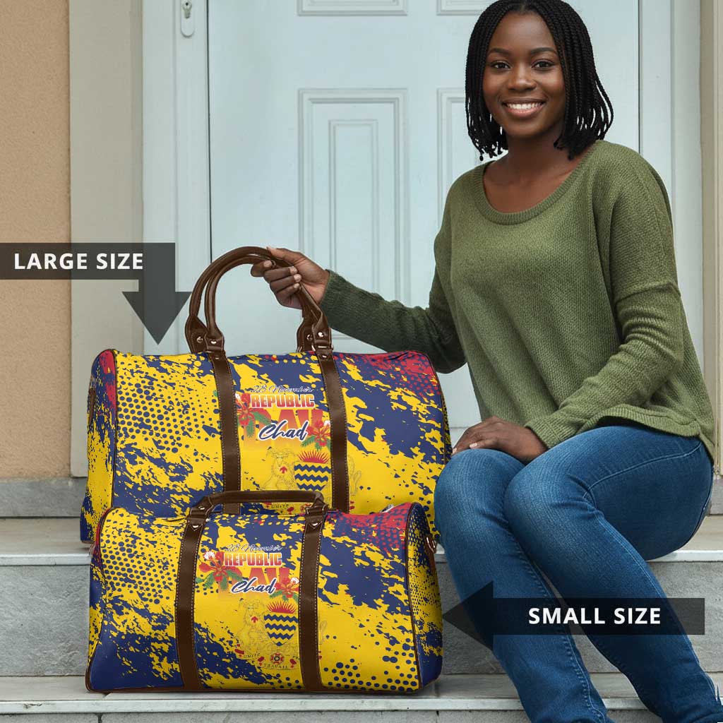 Chad Republic Day Travel Bag Coat Of Arms - Grunge Style