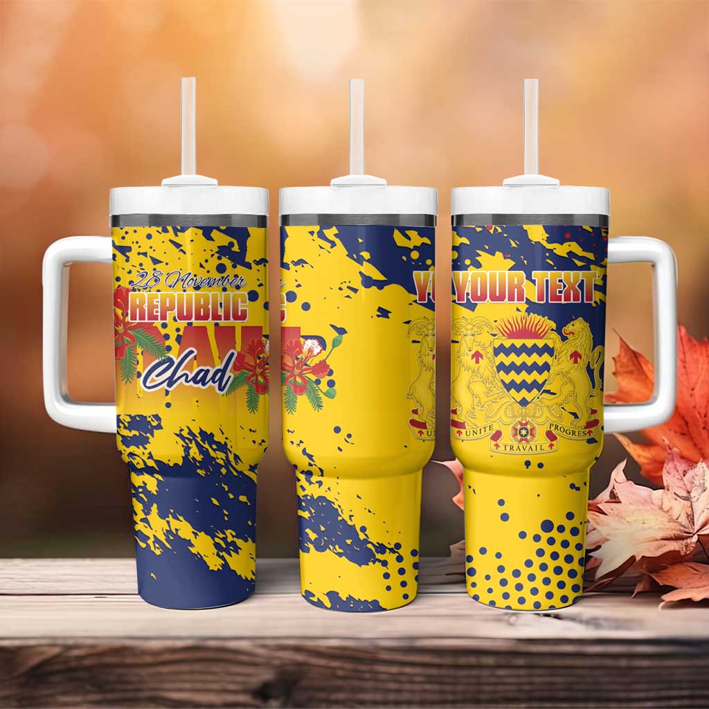 Afro TChad Personalized Tumbler With Handle Happy Republic Day - African Pride
