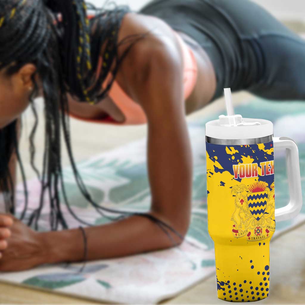 Afro TChad Personalized Tumbler With Handle Happy Republic Day - African Pride