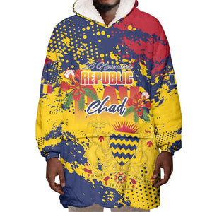 Afro TChad Personalized Wearable Blanket Hoodie Happy Republic Day - African Pride