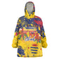 Afro TChad Personalized Wearable Blanket Hoodie Happy Republic Day - African Pride