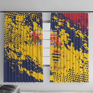 Afro TChad Window Curtain Happy Republic Day - African Pride