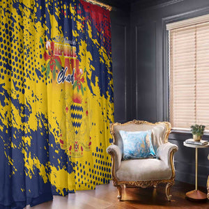 Afro TChad Window Curtain Happy Republic Day - African Pride