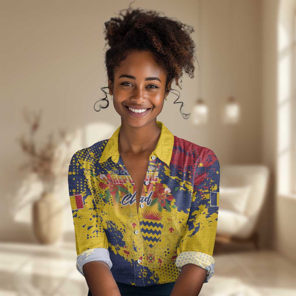 Afro TChad Personalized Women Casual Shirt Happy Republic Day - African Pride