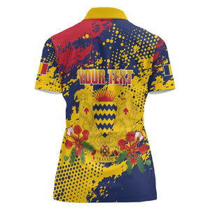 Afro TChad Personalized Women Polo Shirt Happy Republic Day - African Pride